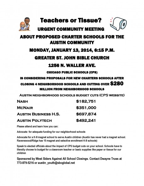 URGENT COMMUNITY MEETING Jan 13