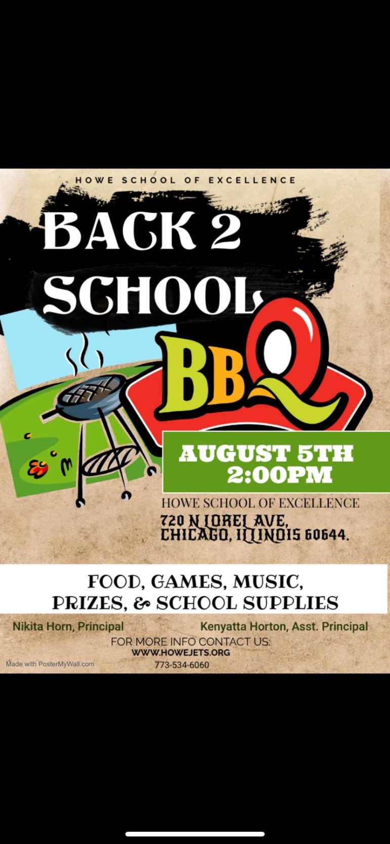 There will be food, games, music, prizes and school supplies at the event.